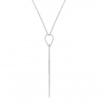 Jewish Star of David Pendant Necklace 14K White Gold