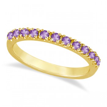 Amethyst Stackable Band Ring Guard in 14k Yellow Gold (0.38ct)