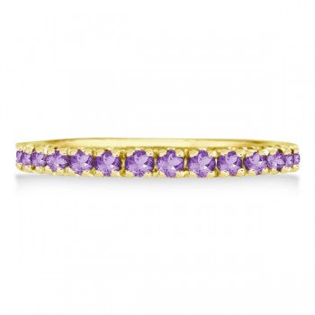 Amethyst Stackable Band Ring Guard in 14k Yellow Gold (0.38ct)