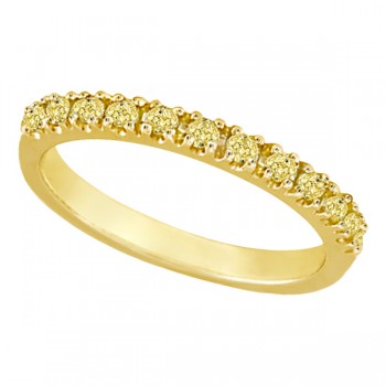 Yellow Canary Diamond Stackable Ring Band 14k Yellow Gold (0.25 ct)