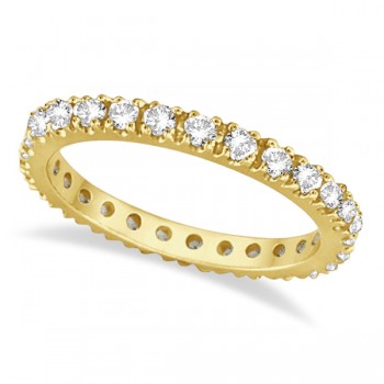 Lab Grown Diamond Eternity Stackable Ring Wedding Band 14K Yellow Gold (0.51ct)