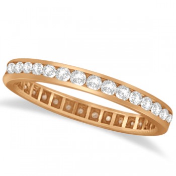 Channel Set Diamond Eternity Ring Band 14k Rose Gold (pink) (1.00ct)