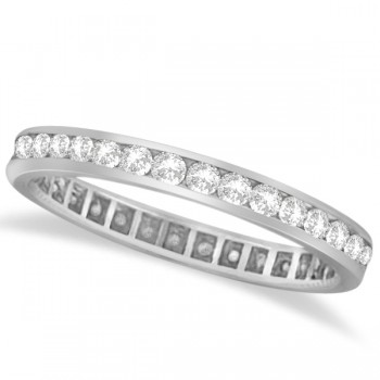 Channel Set Diamond Eternity Ring Anniversary Band Palladium (1.00 ct)