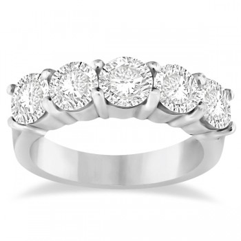 Five Stone Diamond Ring Anniversary Band 14k White Gold (2.50ctw)