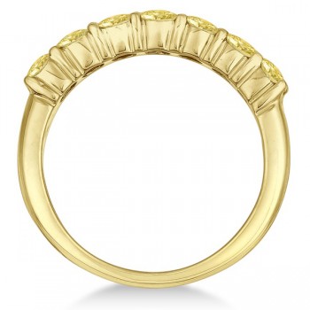 Seven-Stone Fancy Yellow Diamond Ring Band 14k Yellow Gold (1.00ct)