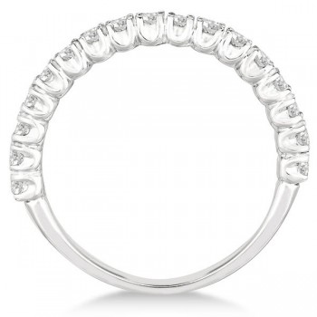 Half-Eternity Pave-Set Lab Grown Diamond Stacking Ring Palladium (0.75ct)