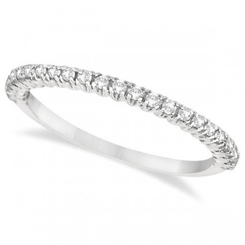 Half-Eternity Pave-Set Lab Grown Diamond Stacking Ring 14k White Gold (0.25ct)