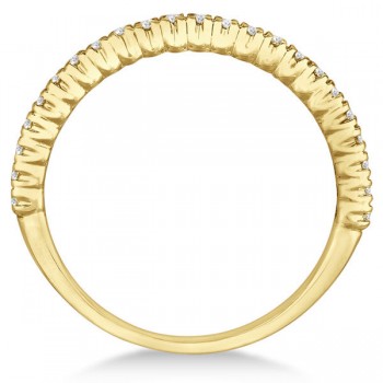 Half-Eternity Pave-Set Diamond Stacking Ring 14k Yellow Gold (0.25ct)