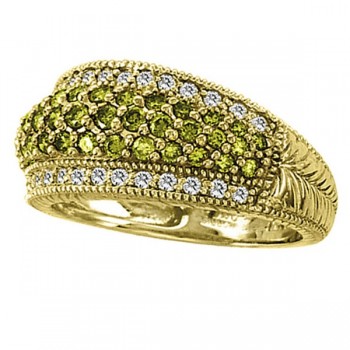 White & Yellow Canary Diamond Right-Hand Ring 14k Yellow Gold (1.01ct)