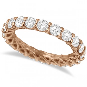 Luxury Diamond Eternity Anniversary Ring Band 14k Rose Gold (3.50ct)