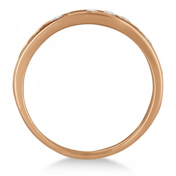 Channel-Set Round Diamond Ring Band 14k Rose Gold (1.25ct)