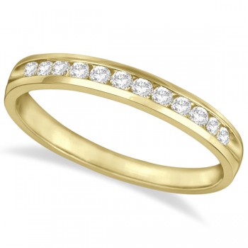 Channel-Set Diamond Anniversary Ring Band 14k Yellow Gold (0.25ct)