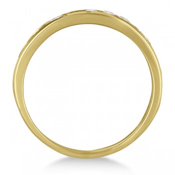 Channel-Set Round Diamond Ring Band 14k Yellow Gold (1.25ct)