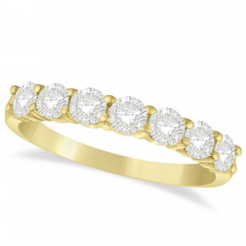 Diamond Seven Stone Wedding Band 14k Yellow Gold (1.00ct)