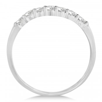 Diamond Seven Stone Wedding Band 14k White Gold (0.34ct)