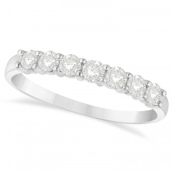 Diamond Seven Stone Wedding Band 14k White Gold (0.50ct)