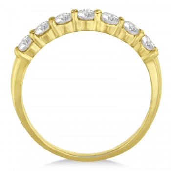 Diamond Seven Stone Wedding Band 14k Yellow Gold (0.75ct)