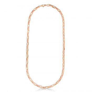 Men's Paperclip Chain Necklace 14k Rose Gold (7.1mm)