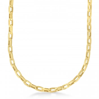 Men's Paperclip Chain Necklace 14k Yellow Gold (7.1mm)