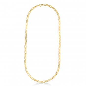 Men's Paperclip Chain Necklace 14k Yellow Gold (7.1mm)