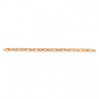 Men's Paperclip Chain Bracelet 14k Rose Gold (7.3mm)