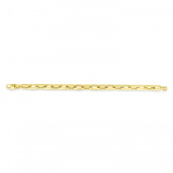 Men's Paperclip Chain Bracelet 14k Yellow Gold (7.3mm)