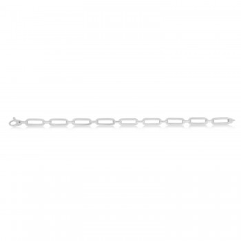 Medium Bombay Paperclip Bracelet 14k White Gold (5.6mm)