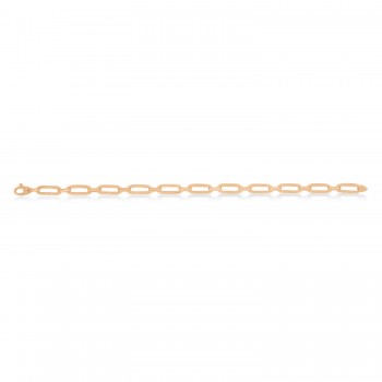 Small Bombay Paperclip Bracelet 14k Rose Gold (4.6mm)