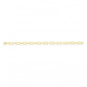 Small Bombay Paperclip Bracelet 14k Yellow Gold (4.6mm)