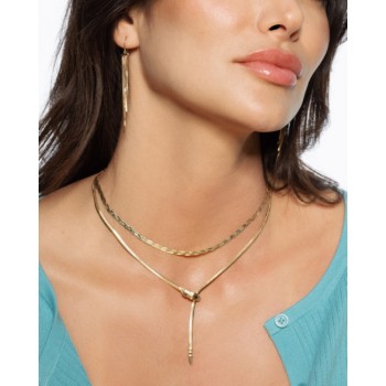 Serpant with adjustable head clasp Pendant Necklace 14K Yellow Gold