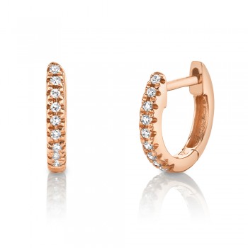 Diamond Mini Huggie Earrings 14k Yellow Gold (0.04ct)