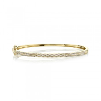 Diamond Pave Bangle Bracelet 14k Yellow Gold (0.52ct)