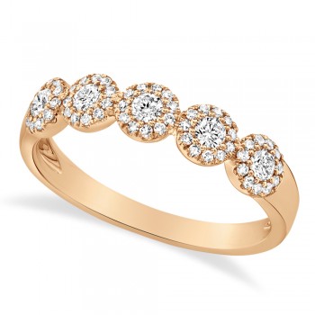 Diamond Halo Style Ring 14k Rose Gold (0.40ct)