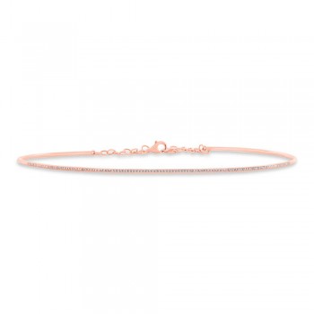 0.36ct 14k Rose Gold Diamond Choker Necklace