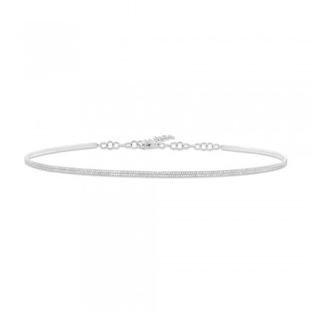 0.77ct 14k White Gold Diamond Choker Necklace