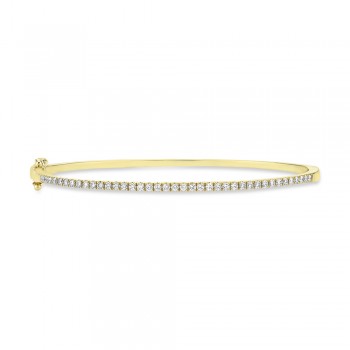 Diamond Bangle Bracelet 14k Yellow Gold (0.62ct)