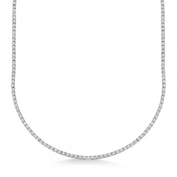 Diamond Tennis Necklace 14k White Gold (3.96ct)