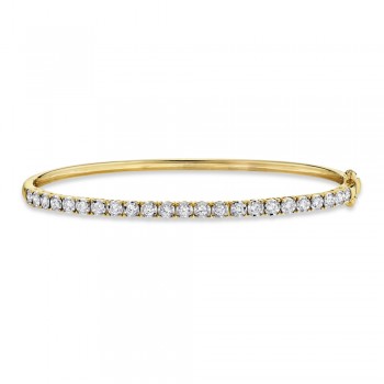 Diamond Bangle Bracelet 14k Yellow Gold (0.69ct)