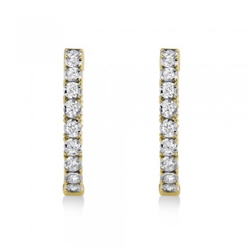 Diamond Inside Out Hoop Earrings 14k Yellow Gold (1.90ct)