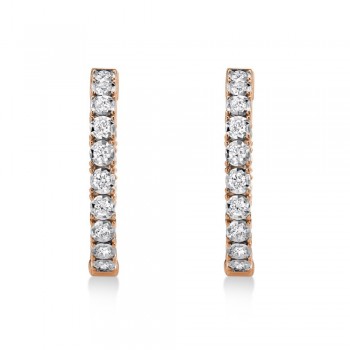 Diamond Inside Out Hoop Earrings 14k Rose Gold (2.65ct)