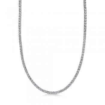 Diamond Tennis Necklace 14k White Gold (0.95ct)