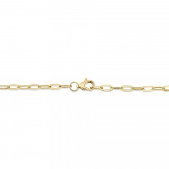 Diamond & Green Garnet Panther Paper Clip Pendant Necklace 14K Yellow Gold (0.56ct)