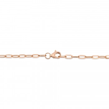 Diamond & Green Garnet Panther Paper Clip Link Pendant Necklace 14K Rose Gold (0.56ct)
