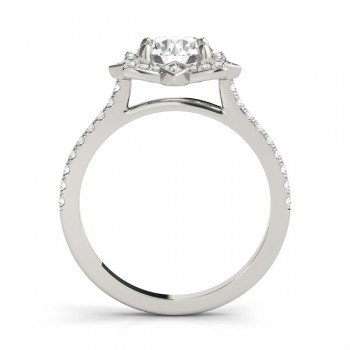 Diamond Royal Halo Engagement Ring Setting Platinum (0.31ct)