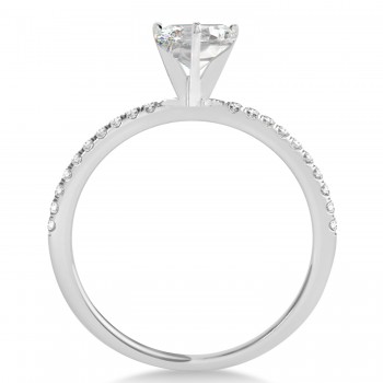 Lab Grown Diamond Accented Oval Shape Engagement Ring Platinum (1.00ct)