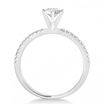 Lab Grown Diamond Accented Engagement Ring Setting Platinum (1.62ct)