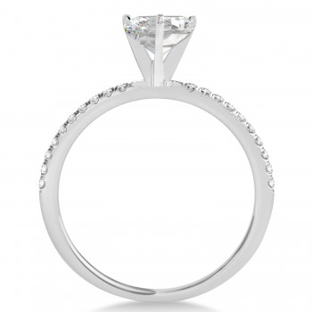 Lab Grown Diamond Accented Oval Shape Engagement Ring Platinum (2.00ct)