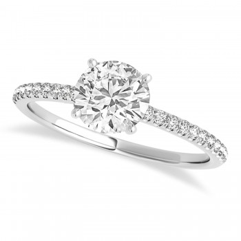 Lab Grown Diamond Accented Engagement Ring Setting Platinum (2.12ct)