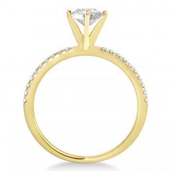 Lab Grown Diamond Accented Engagement Ring Setting 14k Yellow Gold (3.12ct)