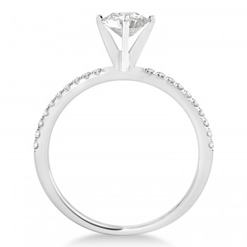 Lab Grown Diamond Accented Engagement Ring Setting 18k White Gold (3.12ct)
